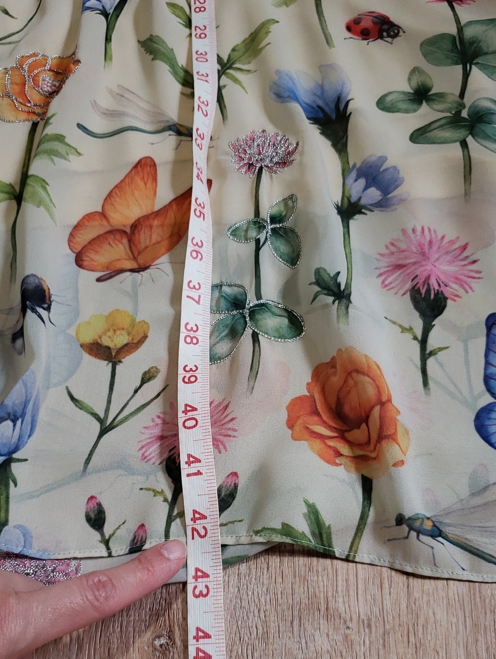 RARE Anthropologie Garden Midi Dress by Pankaj & Nidhi, Size 12P - Picture 15 of 16